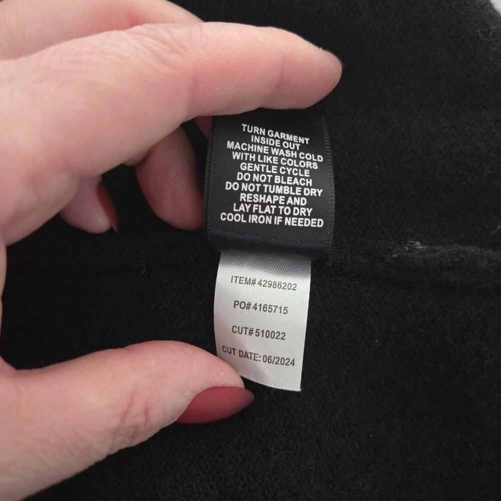 NWT Torrid | Open Front Drop Shoulder Rose Embroidered Cardigan Deep Black - Picture 11 of 11